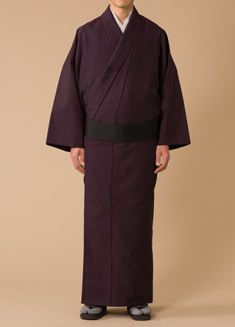 きもの　Silk-wool　Purple