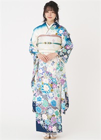 大振り袖　裾綿入れ　舞台衣装　ポリエステル　蛍光ピンク　花山蝶　レインボー 華麗短い和服《時雨凛蝶。緋》 - Sakurahonya