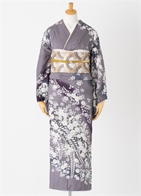 やまとオリジナル訪問着レンタル 辻が花 灰紫 L | 訪問着レンタル