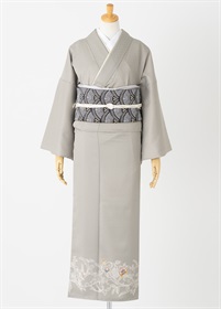 おまとめ　付下げ　着物　グレージュ　裄70 C9142113038108_M.jpg