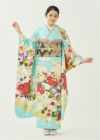 振袖　桜華爛漫-水色-（ご予約受注品）