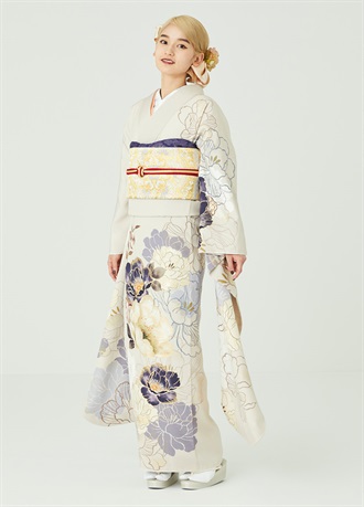 *きものやまとオリジナル振袖　ヴィンテージフラワー（お取り寄せ品）