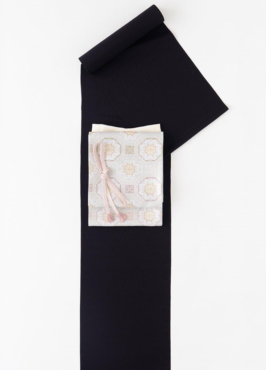 正絹色無地「結」　濃紫（お取り寄せ品）