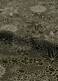 東京染小紋　四君子　深緑