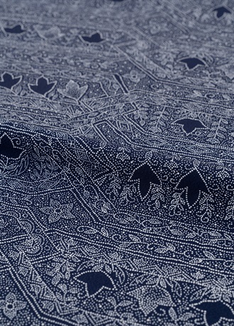 東京染小紋　更紗　紺