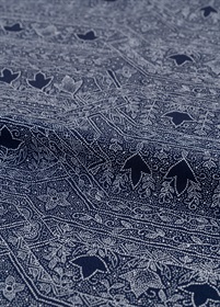 東京染小紋　更紗　紺