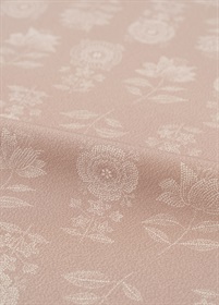 東京染小紋　花　ピンクベージュ