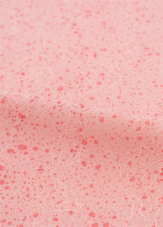 江戸小紋　あられ猫　ピンク