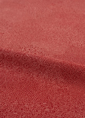 江戸小紋　寄せ小紋　切りばめ　赤