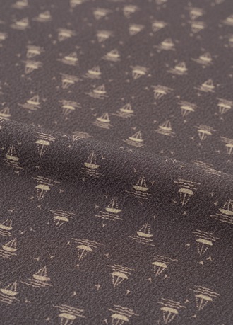 東京染小紋　ヨット　グレー