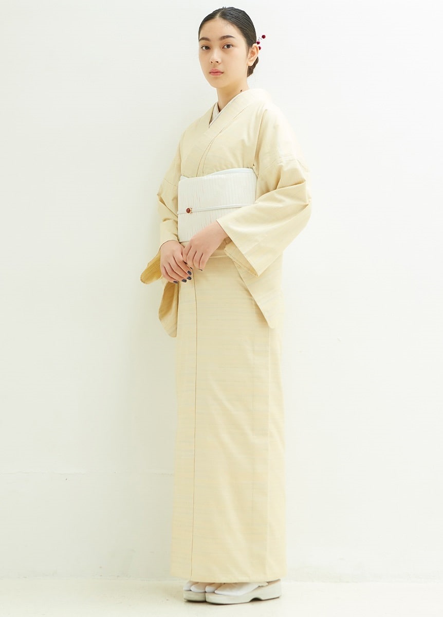 長井紬　実り空　黄色（お取り寄せ品）