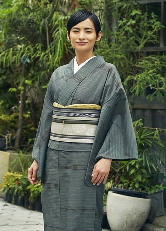 【期間限定】長井紬　浮織　うこぎの葉（ご予約受注品）