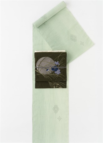 夏結城　 亀甲絣　きらり水鏡（ご予約受注品）