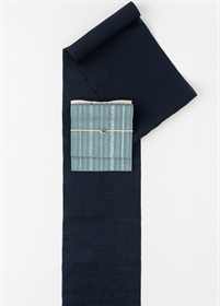 近江縮　縞　紺青（ご予約受注品）