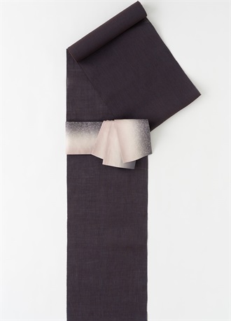 近江縮　縞　青茶（ご予約受注品）