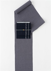 近江縮　縞　青鼠（ご予約受注品）