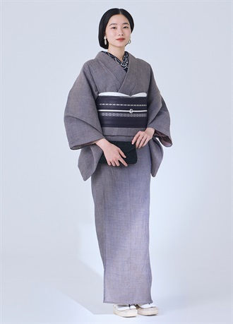 近江縮　縞　胡桃（ご予約受注品）