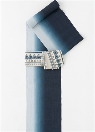 近江縮　ぼかし　夜波（ご予約受注品）