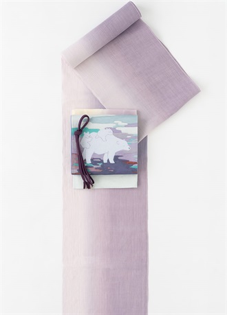 近江縮　ぼかし　夕霞の浜（ご予約受注品）