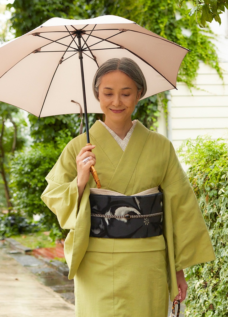 久留米絣　無地　萌黄色（お取り寄せ品）