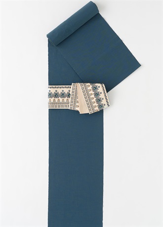 久留米絣・夏　無地　納戸色（ご予約受注品）