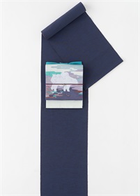 久留米絣・夏　無地　瑠璃紺（ご予約受注品）