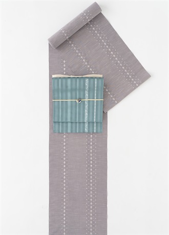 久留米絣・夏　浜風　灰（ご予約受注品）