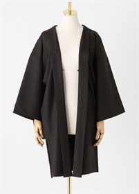 尾州ウール羽織　シルバーストライプ　ブラウン（ご予約受注品）