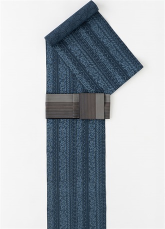 片貝木綿　両面藍染　縦柄／小紋調