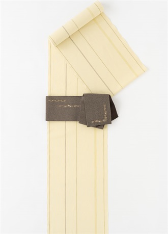 片貝木綿　月の縞　象牙色