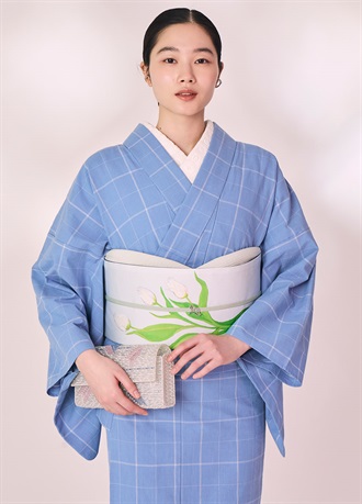 片貝木綿　ウィンドウペンチェック（ご予約受注品）