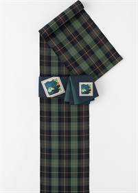 片貝木綿　重ね色チェック　橙×からし色（ご予約受注品）