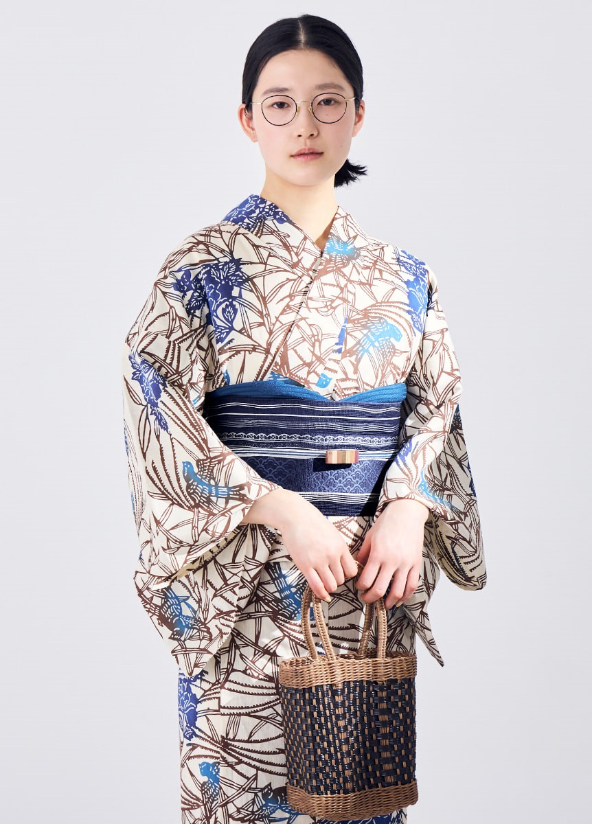お仕立て商品 注染ゆかた　青い鳥