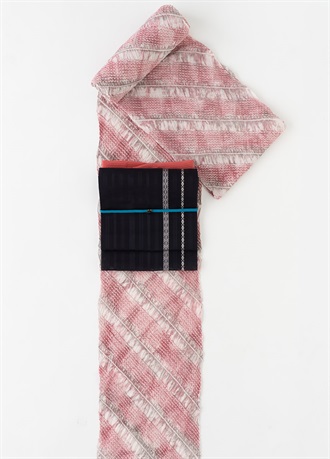 絞りゆかた　キャンディストライプ　ピンク