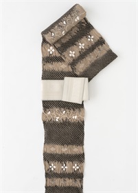 絞りゆかた　夏花壇　淡茶