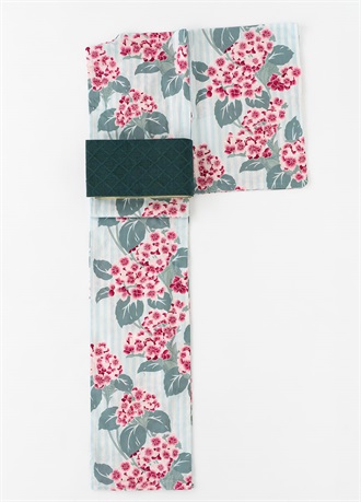 プレタ爽々ゆかた　朝露あじさい　水色