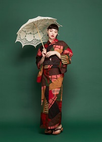 中原淳一ゆかた　パッチワーク（ご予約受注品）