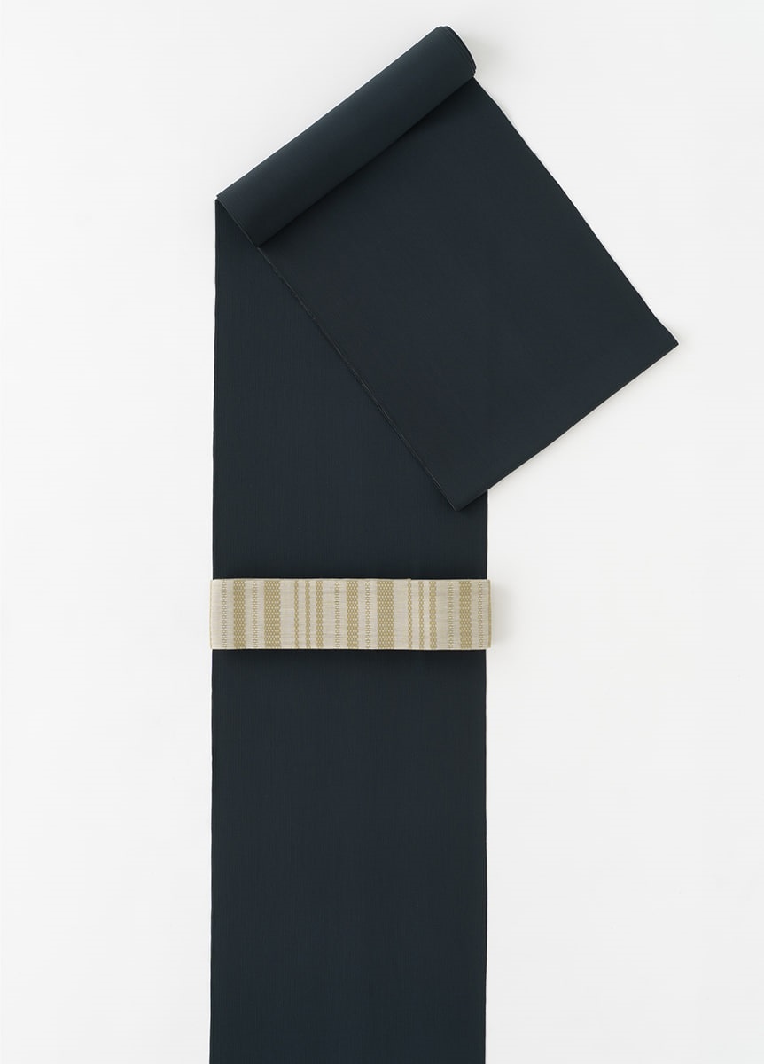 無地浴衣　墨黒