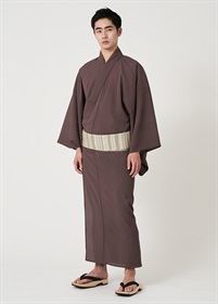 機能性　無地ゆかた　焦茶（ご予約受注品）