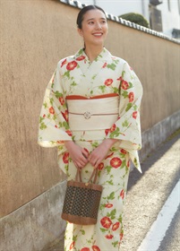 プレタ浴衣　風花　そよぐ朝顔　白
