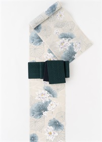 浴衣　風花　流水に蓮　象牙色（ご予約受注品）