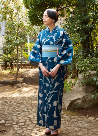 浴衣　風花　奏でるカラー　青（ご予約受注品）