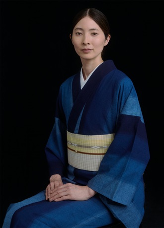 片貝木綿　藍