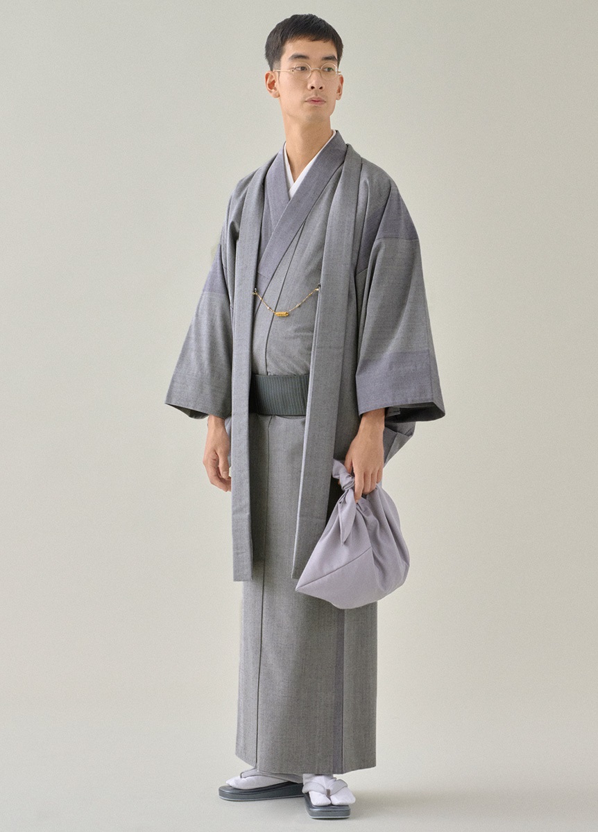 シルクウール　バイカラー　灰（お取り寄せ品）