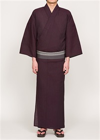 ゆかた　Shadow stripe　紫黒