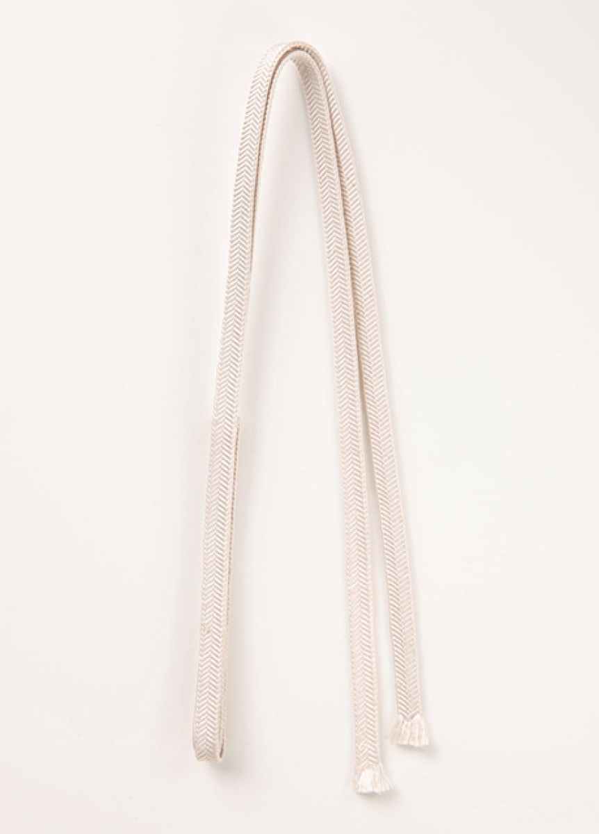 組み紐の帯締め・白