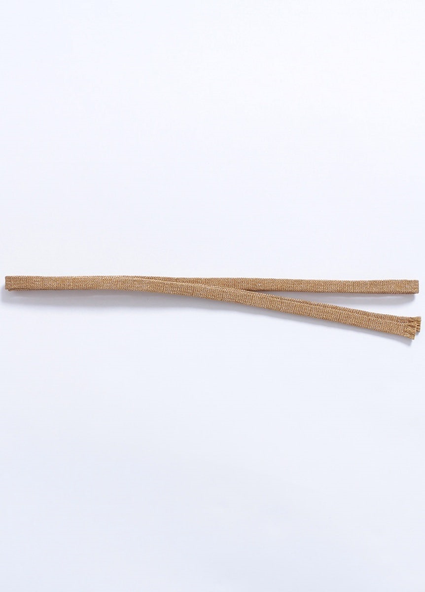 三分紐　編み込み　金