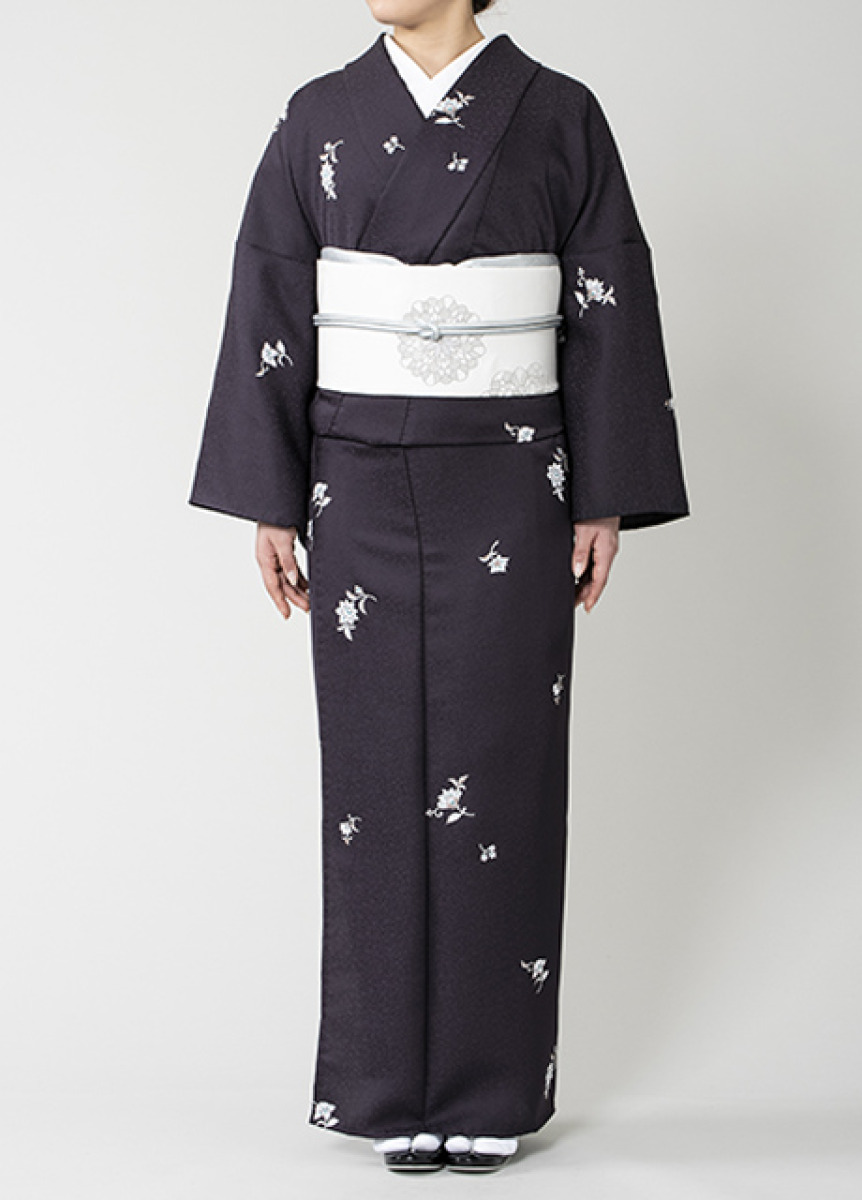 小紋　更紗・茶