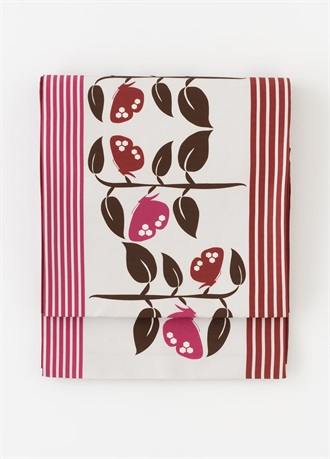 【WEB限定】ポリエステル京袋帯　花蝶　赤