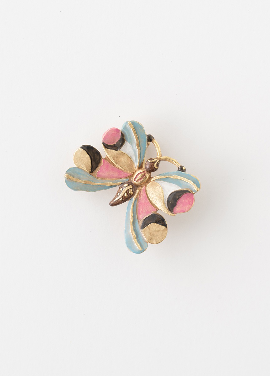 Spike & Friends　帯留ブローチ「butterfly」